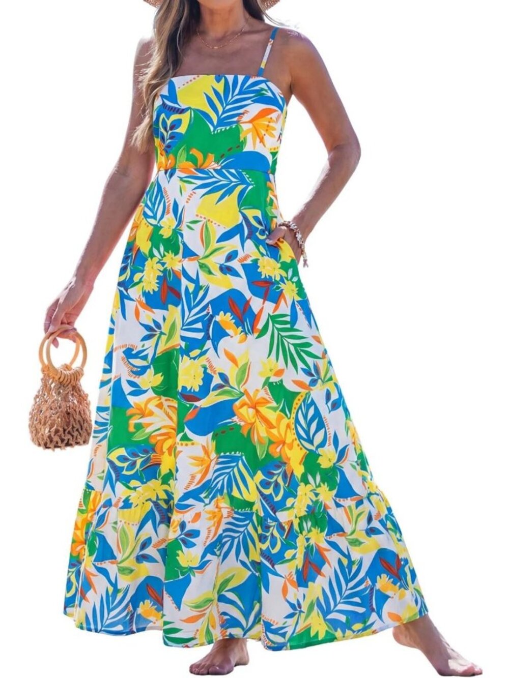 Summer Maxi Dress for Women - Spaghetti Strap Long Beach Style 2026